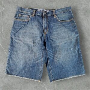 Gap Denim Shorts Mens 35 Blue Baggy Dark Wash Indigo Jorts Workwear Loose‎ Fit